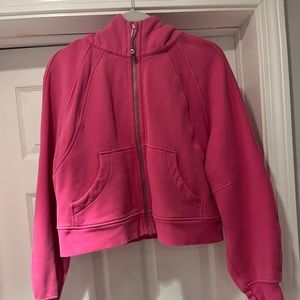 Lululemon full zip sonic pink scuba M/L